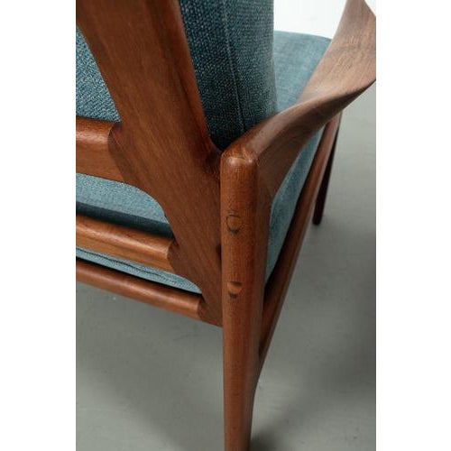 Blue Lounge Chairs by Illum Wikkelsø, Set of 2 For Sale - Image 8 of 13