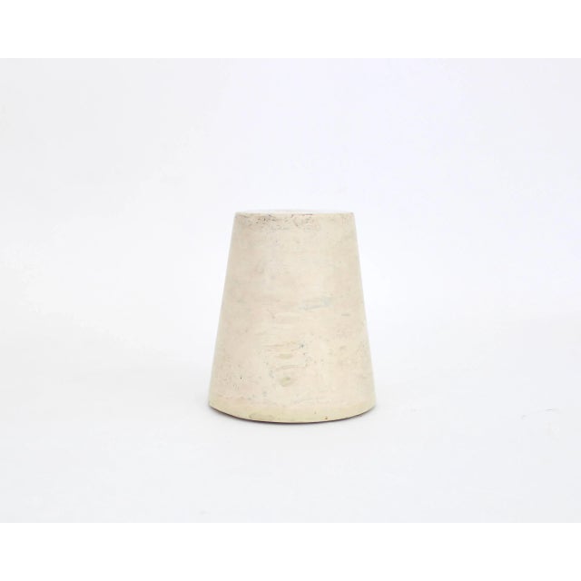 Italian Pale Cream Solid Architectural Marble Cone Form For Sale - Image 4 of 10