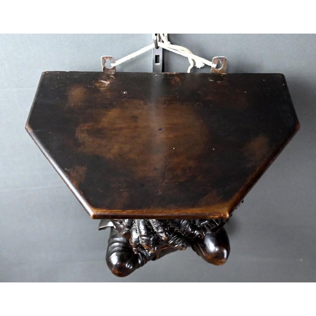 Renaissance Style Carved Walnut Wall Console, Late 19th Century For Sale - Image 11 of 14
