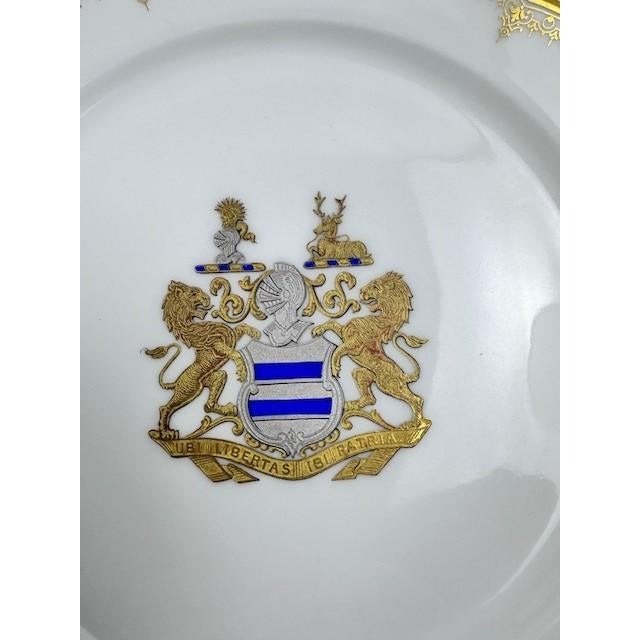 Mid 19th Century Sèvres Porcelain Château Des Compiegne 1848 Heraldic Armorial Cabinet Plate - Set of 4 For Sale - Image 9 of 9