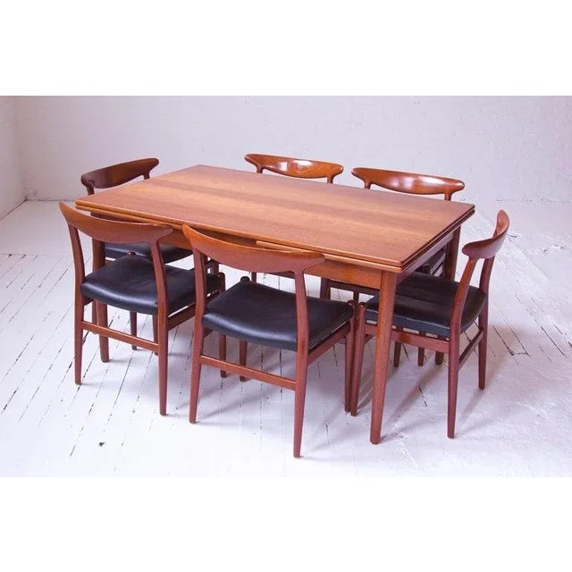 1960s Rare Vintage At-316 Hans J. Wegner Extension Dining Table in Teak, 1960 For Sale - Image 5 of 10
