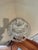 Organic Modern Verner Panton Style Capiz Shell & Chrome Floor Lamp For Sale In Philadelphia - Image 6 of 11