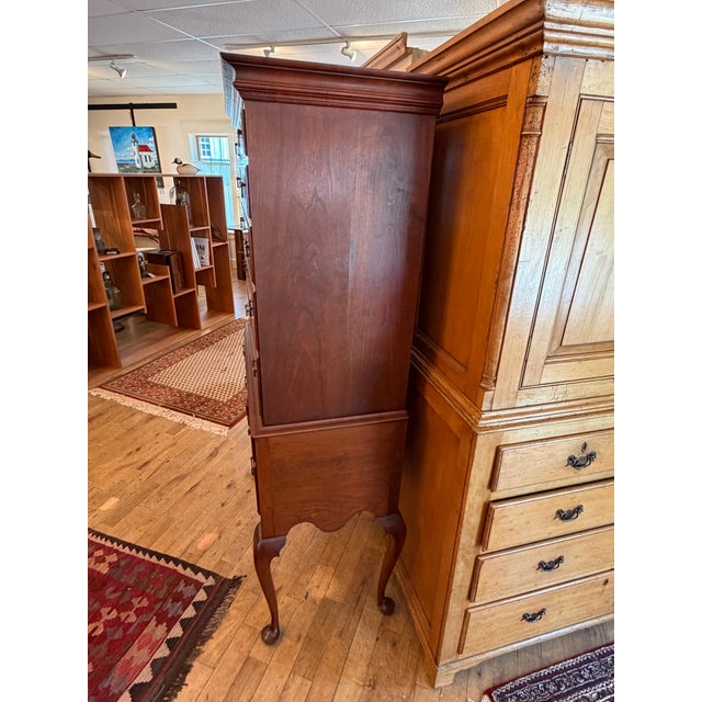 Queen Anne Queen Anne Style Cherry High Boy For Sale - Image 3 of 11