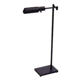 Matte Black Library Style Telescoping Floor Lamp For Sale