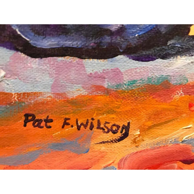 Terra Cotta "Pres De La Fontaine" Tunis Oil on Canvas by Pat F. Wilson For Sale - Image 8 of 9