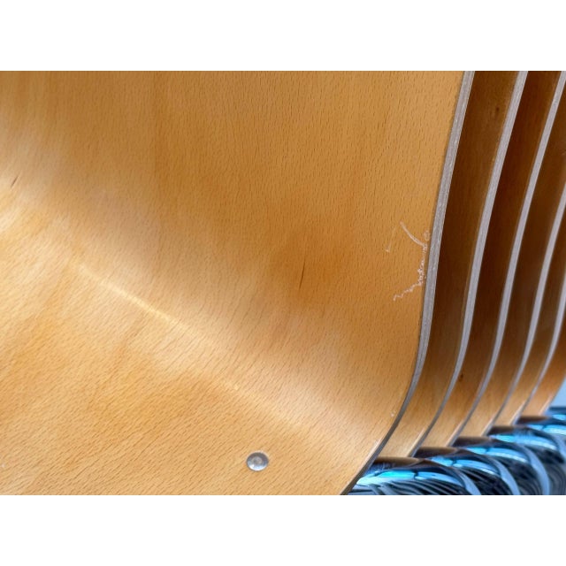 Stackable Cantilever Chairs in Beech and Chrome, 1990s For Sale - Image 11 of 17