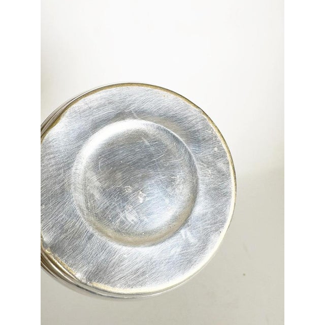 Art Deco Ice Bucket in Silver-Plated Metal and Wood, France, 1940s For Sale - Image 9 of 11