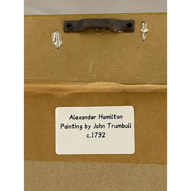 Title Alexander Hamilton Hand-Textured Portrait Print After John Trumbull in Vintage Frame For Sale - Image 9 of 11