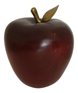 Wood Apple With Solid Brass Stem