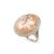 Modern Ladies 14k White & Rose Gold 11.35ctw Oval Morganite Halo Diamond Cocktail Ring, Size 6.75 For Sale - Image 3 of 10