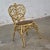 Mid 20th Century 1960-1970’s Hollywood Regency Bohemian Gold Wicker Side or Accent Chair Heart Shape Back For Sale - Image 5 of 12