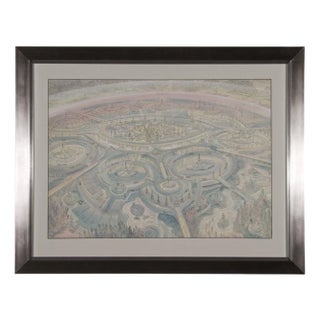 Michael Stringer, Set Design for Superman 1, 1976, Watercolour, Framed For Sale