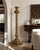 Figurative Antique Egyptian Mamluk Revival Pierced Brass Floor Candleholder, Circa 1880 For Sale - Image 3 of 13