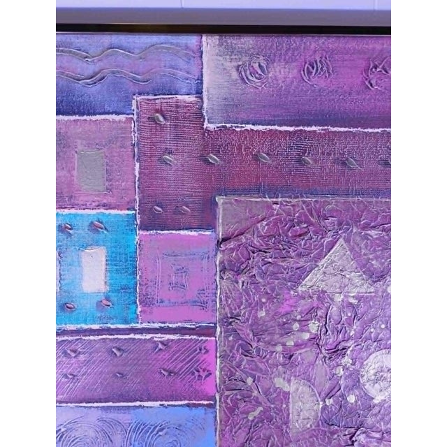 Paint Mid 20th Century Lee Reynolds — Large Mid‑Century Geometric Studio Art Panel, 60" Wide For Sale - Image 7 of 11