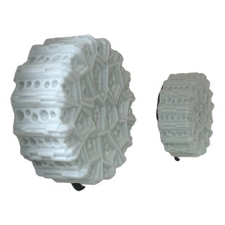 Vintage Opaline Glass Wall Sconces, Sweden, 1960, Set of 2 For Sale