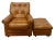 Vintage Traditional Style Club Chair & Ottoman by Classic Leather, Inc featuring High Quality Hardwood Frame and Top Grain...