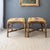 1960s Pair of McGuire Style Chinoiserie Bamboo Stools or Ottomans With Tufted Cushions. For Sale - Image 5 of 18