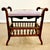 Early 20th Century 1920s Antique English Adjustable Bench Stool With Newer Needlepoint Cushion For Sale - Image 5 of 12