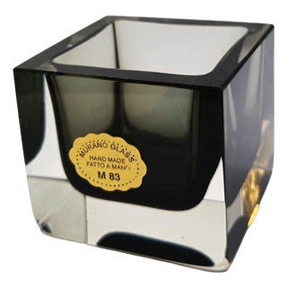 Square Ashtray in Handcrafted Murano Glass by Flavio Poli for Seguso, 1960s For Sale