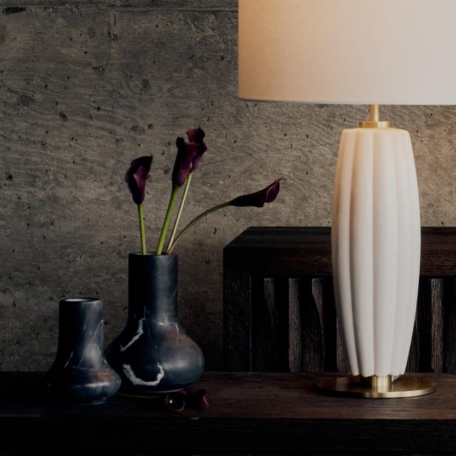 Carved from a single block, our sculptural Large Jasper Marble Vase is the perfect dramatic foil to a riot of brightly...