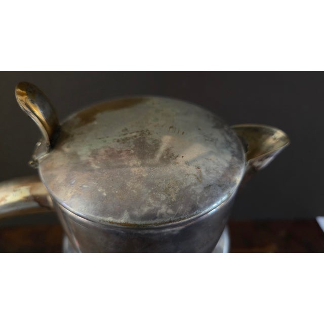 Transparent 1930s German Cut Crystal and Silverplate Cooling-Tube Lemonade Pitcher For Sale - Image 8 of 18