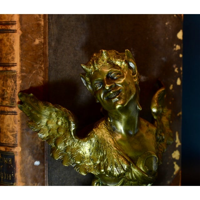 Late 19th Century Rare 19th Century French Gothic Vampire Brass Wall Sculpture For Sale - Image 5 of 11