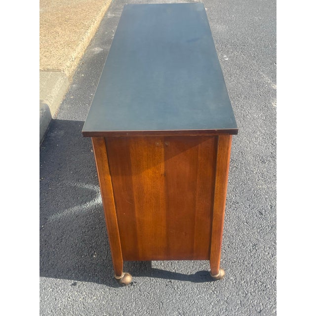 Broyhill Vintage Mid Century Modern Rolling Bar Cart Cabinet For Sale - Image 4 of 10