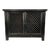 Vintage Black Aged Lattice Sideboard Credenza For Sale