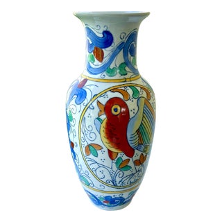 Chinoiserie Floral and Bird Vase For Sale