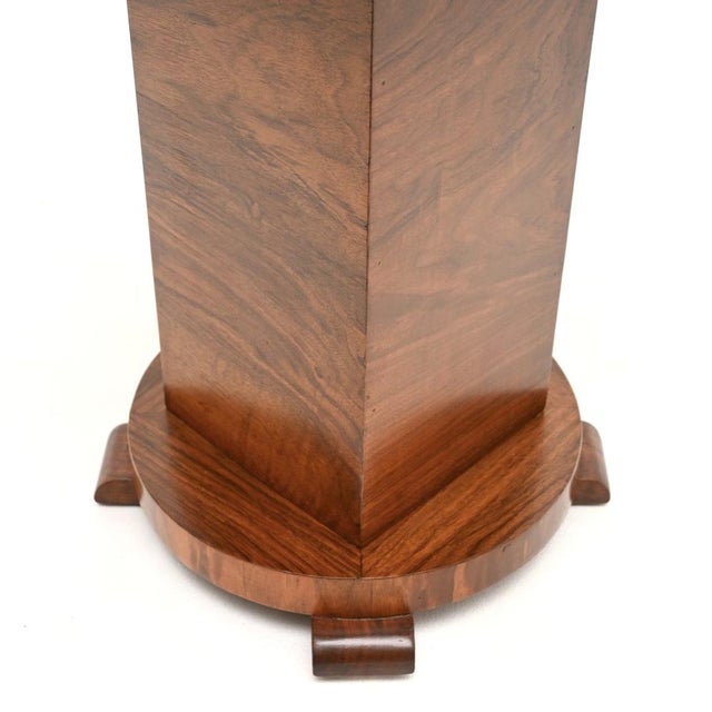 Brown Art Deco Walnut Occasional Side Table, 1930s For Sale - Image 8 of 9