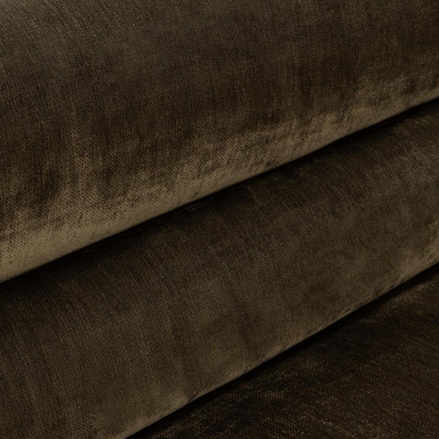 Mod Olive Velvet Sofa For Sale In Los Angeles - Image 6 of 7
