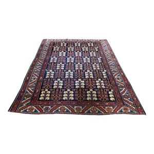 1900s Antique Persian Heriz Hand Knotted Oriental Rug
