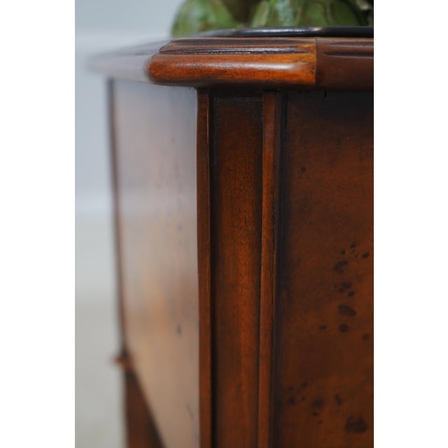 Theodore Alexander Burl Mahogany 2 Tier Plant Stand For Sale - Image 10 of 15