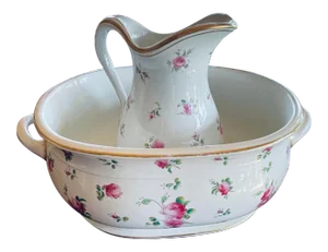 19th Century English Foot Bath with Pitcher - 2 Pieces