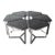 Donghia Forma Coffee Table in Polished Chrome and Smoked Glass - 6 Pieces For Sale