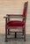 Late 19th Century 19th Century Spanish Colonial Altar Carved Armchair with Red Velve Seat and Back For Sale - Image 5 of 18