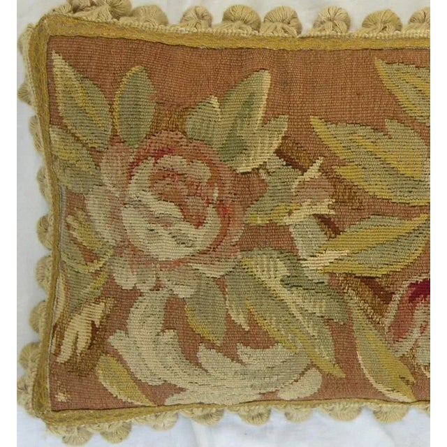 Textile Circa 1860 Antique French Aubusson Tapestry Pillow For Sale - Image 7 of 9