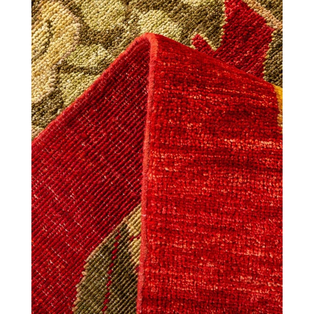 Arts & Crafts Collection Hand-Knotted Area Rug - Red Collection 10' 2" x 13' 9" For Sale In New York - Image 6 of 9