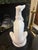 Vintage Hollywood Regency White-Glazed Greyhound Whippet Statue For Sale - Image 11 of 11