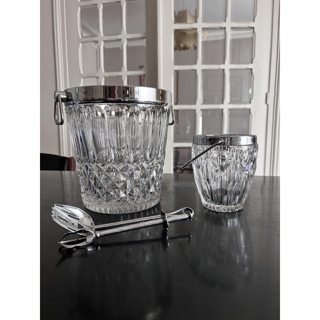 Crystal and Silver-Plated Metal Buckets, 1970s, Set of 2 For Sale - Image 11 of 11
