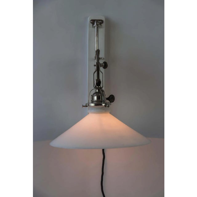 Art Deco Swiveling and Extendable Nickel Wall Lamp with Glass Shade, 1920s For Sale - Image 17 of 18