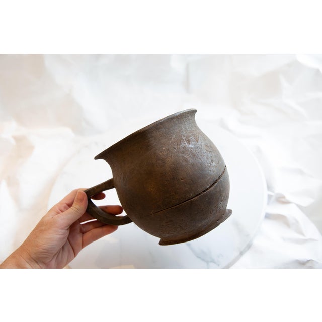 1940s Vintage African Wooden Pitcher For Sale - Image 5 of 9