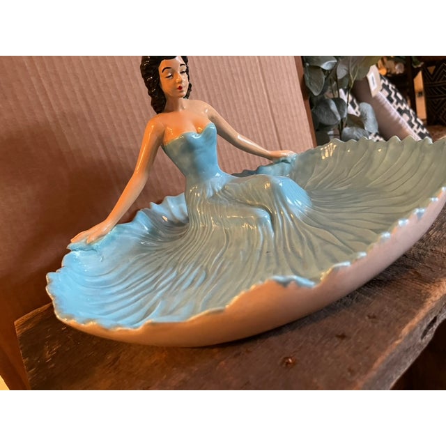 Ceramic Large Vintage Lady Trinket / Candy Dish For Sale - Image 7 of 12