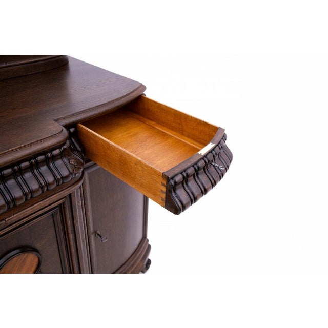 Vintage German Oak Chest of Drawers, 1930 For Sale - Image 6 of 18