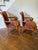 Powell Burgundy Tapestry Carved Wood Scroll-Arm Accent Chairs - Pair For Sale - Image 4 of 11