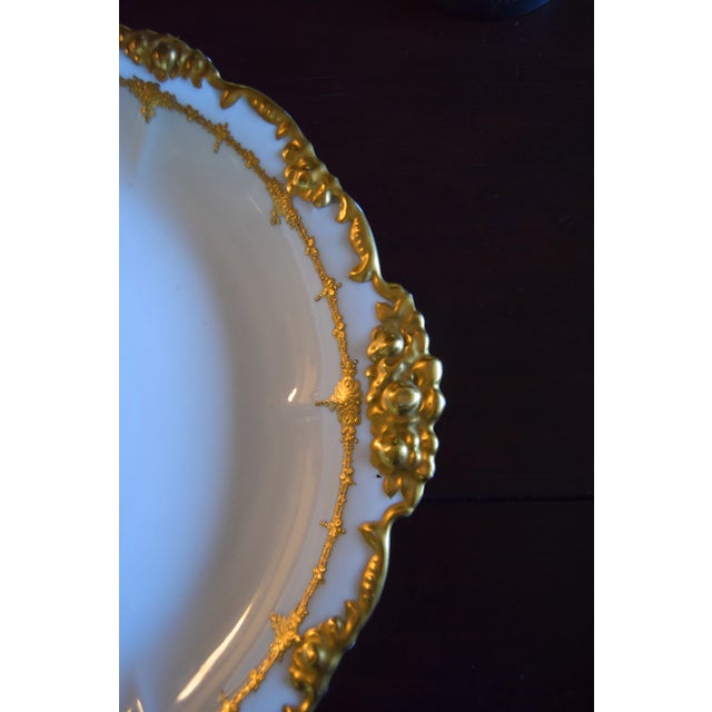 Traditional Limoges Gilt Charger With Monogram J (j.p.l. France) Late 19th Century For Sale - Image 3 of 4