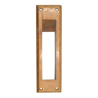 Vintage Yale & Towne Brass Mail Slot Chute For Sale