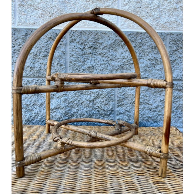 A lovely boho addition for your kitchen or tabletop! This woven bamboo rattan plate stand features two tiers that can...