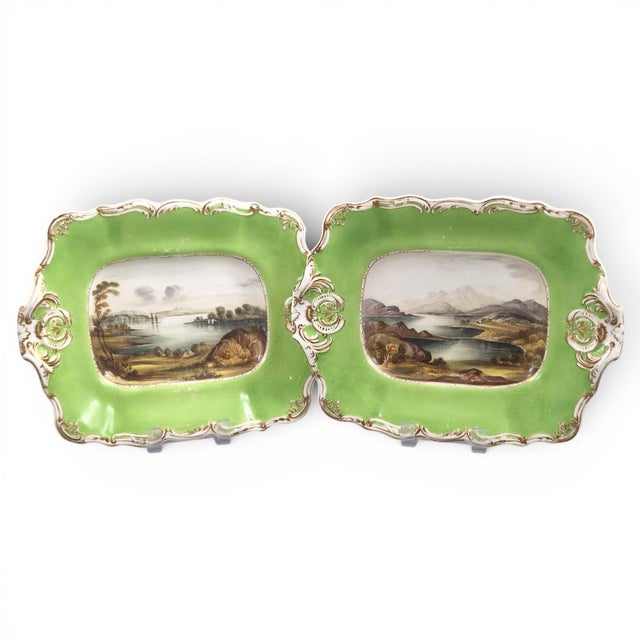 Porcelain Dishes with Scottish Landscapes by Copeland and Garrett, 1847, Set of 2 For Sale - Image 14 of 14