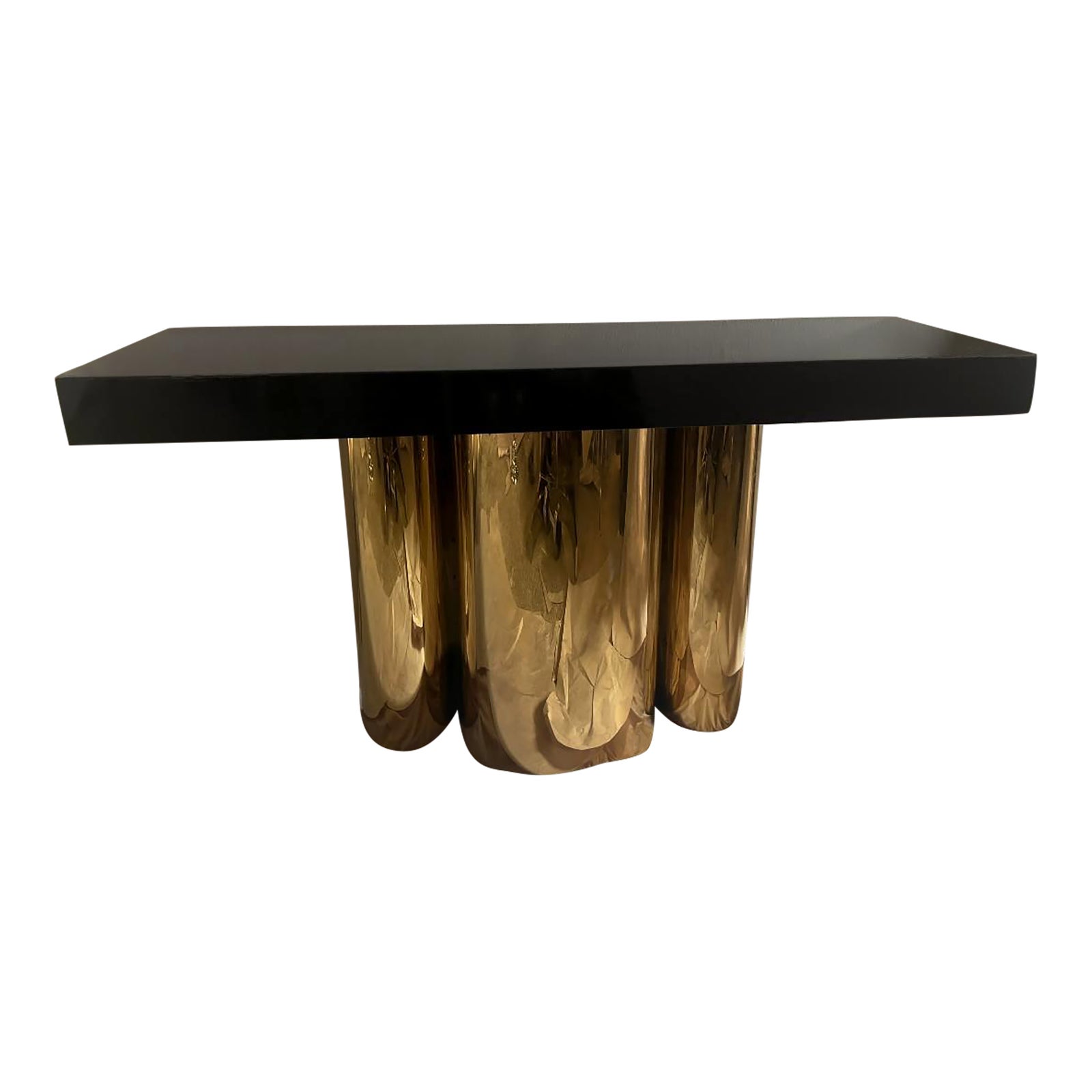 Console Table Mitchell Gold Bob Williams Brass Black Quartz Console ...